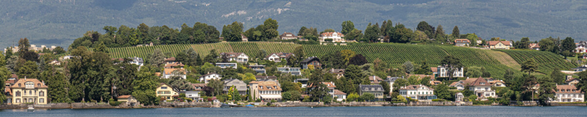 Fototapeta na wymiar Lake Geneva village