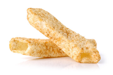 french fries on white background 