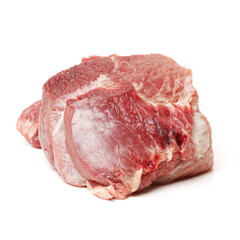Pork belly on white background