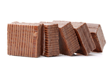 chocolate cake on white background 