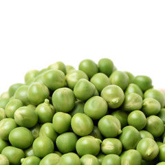 Fresh peas isolated on white background 