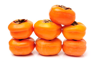 persimmon on white background
