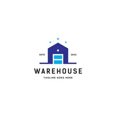 warehouse building logo icon vector template