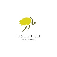 ostrich logo icon vector template