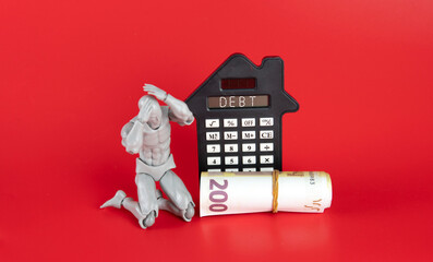 People having  a problem in life due to financial or housing loan debt