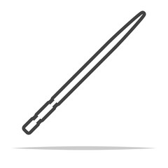 Toothpick outline icon vector isolated