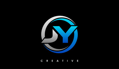 JY Letter Initial Logo Design Template Vector Illustration
