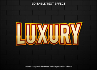 luxury text effect template with abstract background use for business brand and logo