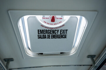 Emergency Exit Vent On Shuttle Bus