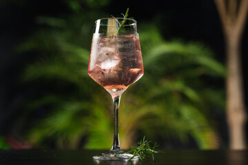 refreshing bar drink Rosato Gin & Tonic Ramazzotti