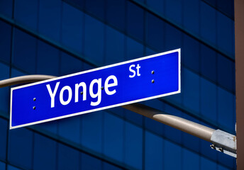 The Yonge street sign. 