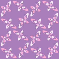 Rounded abstract seamless pattern - retro accent for any surfaces.