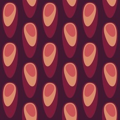 Rounded abstract seamless pattern - retro accent for any surfaces.