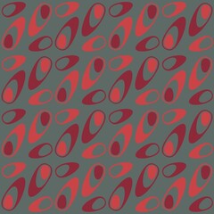 Rounded abstract seamless pattern - retro accent for any surfaces.