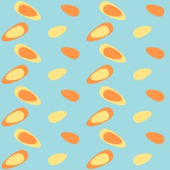 Rounded abstract seamless pattern - retro accent for any surfaces.