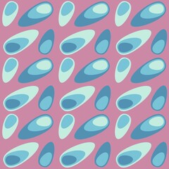 Rounded abstract seamless pattern - retro accent for any surfaces.