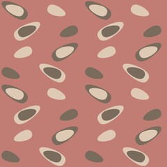 Rounded abstract seamless pattern - retro accent for any surfaces.