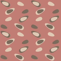 Rounded abstract seamless pattern - retro accent for any surfaces.