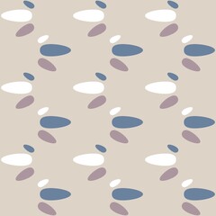 Rounded abstract seamless pattern - retro accent for any surfaces.