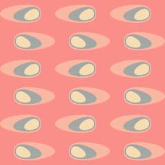 Rounded abstract seamless pattern - retro accent for any surfaces.