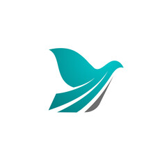 Abstract bird logo icon for business