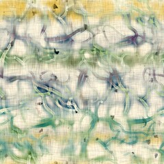 Seamless batik surface pattern swatch for print in cool pastel colors. High quality illustration. Tribal or hippie style design that resembles the traditional eastern batik fabric painting technique.