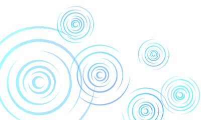 水彩で描いた雨の波紋