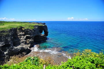 okinawa cliff by the sea