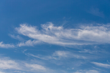 Blue sky background with clouds.