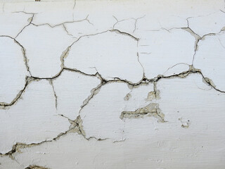 Fototapeta premium crack white concrete wall texture