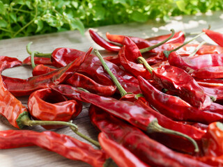건조된 빨간고추, 음식, 요리재료 
