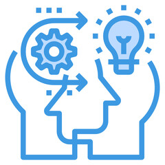 Intelligence Agent blue outline icon