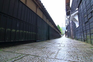 雨の日本大正村-大正路地【岐阜県恵那市】
