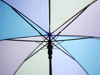 under of colorful umbrella texture