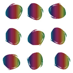 Colorful Brushes Scratch. Watercolor Square. Grungy Freehand. Stroke Frame. Ink Japanese. Brushstroke Isolated. Grungy Collection. Paintbrush Handwritten. Grungy Acrylic.