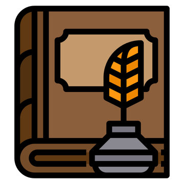 recommend clip art: Poet filled outline icon