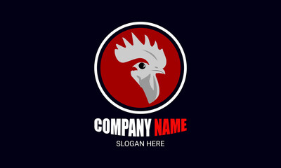 Hen logo design. Chicken logo template.