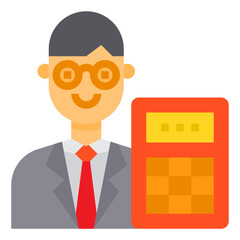 Accountant flat icon