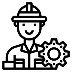 Engineer outline icon