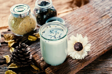 Soy milk mix black sesame, black sesame drink