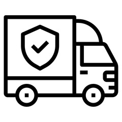 Fototapeta premium Truck outline icon