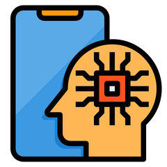 Chip filled outline icon