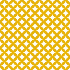 Yellow Japanese Decorative Geometric Pattern - obrazy, fototapety, plakaty