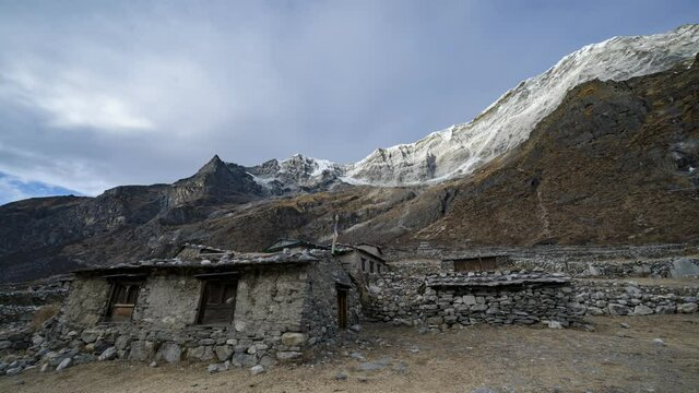 Timelapse 4k - Nepali Himalayas Gauri Shankar Sunset