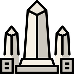 monument color outline icon