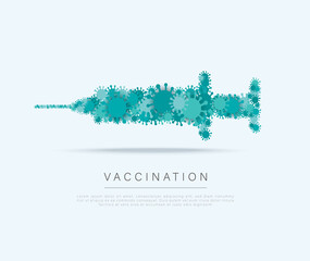 covid-19 vaccine symbol. Health care and protection  vaccination concept. Vector illustration