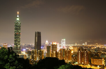 Fototapeta na wymiar Taipei City Night View