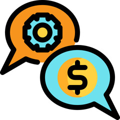 communication color outline icon