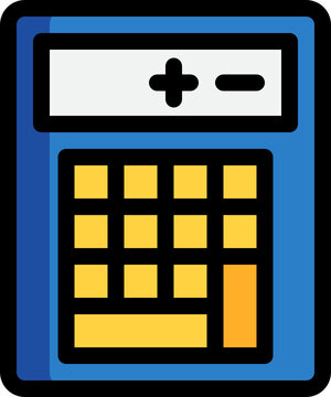 recommend clip art: calculator color outline icon