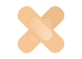 überkreuztes Heftpflaster als Gestaltungselement